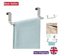 Durable Over Door Towel Holder in Brushed Stainless Steel - 22.9 cm Design
