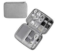 Durable Oxford Fabric Electronics Organizer - Water-Resistant Cable Storage Pouch for USB, SD Cards, Chargers, and Hard Drives