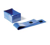 Durable Pallet Foot Ticket Sleeve Document Label Pockets | 50 Pack | Blue