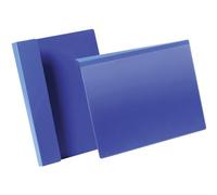 Durable Pallet Hanging Pocket A4 - Landscape Format - Pack of 50 Dark Blue Labelling Pockets - Perfect For Labelling Shelfs, Racking, etc in Warehouse & Logistic Centres