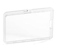Durable Permanent ID Card Holder, Badge Holder, 10 pieces, transparent