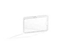 Durable Permanent ID Card Holders for Lanyards - 10 Pack - Clear