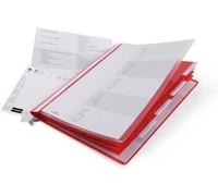 Durable Personnel Document Folder A4 - With Suspension Rail - Includes Cover Sheet & 5 Index Tabs - Red - Pack of 5