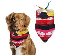 Durable Pet Bandana, Colorful Lips Print Triangle Scarf for Dogs & Cats, Soft, Stylish & Easy to Wash, Ideal for Walks, Photos & More