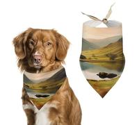 Durable Pet Bandana, Lake District National Park Print Triangle Scarf for Dogs & Cats, Soft, Stylish & Easy to Wash, Ideal for Walks, Photos & More