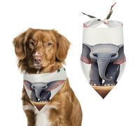 Durable Pet Bandana, Lucky Elephant Print Triangle Scarf for Dogs & Cats, Soft, Stylish & Easy to Wash, Ideal for Walks, Photos & More
