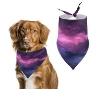 Durable Pet Bandana, Magic Galaxy Purple Print Triangle Scarf for Dogs & Cats, Soft, Stylish & Easy to Wash, Ideal for Walks, Photos & More