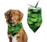 Durable Pet Bandana, Many Green Clover Print Triangle Scarf for Dogs & Cats, Soft, Stylish & Easy to Wash, Ideal for Walks, Photos & More