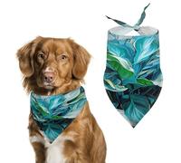 Durable Pet Bandana, Many Green Leaves Print Triangle Scarf for Dogs & Cats, Soft, Stylish & Easy to Wash, Ideal for Walks, Photos & More