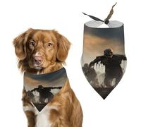 Durable Pet Bandana, Many Zombie Print Triangle Scarf for Dogs & Cats, Soft, Stylish & Easy to Wash, Ideal for Walks, Photos & More