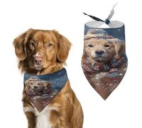 Durable Pet Bandana, Merry Christmas Cute Dog Snowman Print Triangle Scarf for Dogs & Cats, Soft, Stylish & Easy to Wash, Ideal for Walks, Photos & More