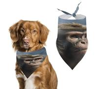 Durable Pet Bandana, Monkey Print Triangle Scarf for Dogs & Cats, Soft, Stylish & Easy to Wash, Ideal for Walks, Photos & More