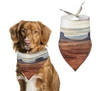 Durable Pet Bandana, Monument Valley Print Triangle Scarf for Dogs & Cats, Soft, Stylish & Easy to Wash, Ideal for Walks, Photos & More