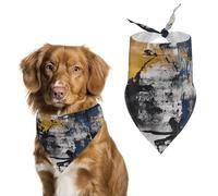 Durable Pet Bandana, Navy Blue Color Print Triangle Scarf for Dogs & Cats, Soft, Stylish & Easy to Wash, Ideal for Walks, Photos & More