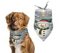 Durable Pet Bandana, Snowman Giving Gifts Print Triangle Scarf for Dogs & Cats, Soft, Stylish & Easy to Wash, Ideal for Walks, Photos & More
