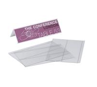 Durable PETP Table Badge - H x W 61/122 x 210 mm - Pack of 10 - Badge Badges Tab
