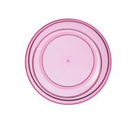 Durable Pink Plastic Small Summer Plate, Easy to Maintain Plastic Serving Plate, Lightweight Plastic Plate
