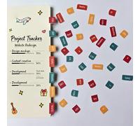 Durable Planner Stickers with Adhesive Backing Vibrant Colorful Tabs for Planners, Journals, Binders & Calendars (Courage)