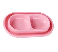 Durable Plastic Double Bowl Set for Cats, Ant-Proof Feeding of Pets and Stray Cats, Easy to Clean for Home Garden Station