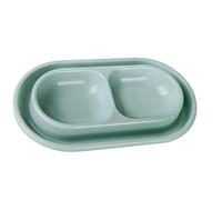 Durable Plastic Double Bowl Set for Cats, Ant-Proof Feeding of Pets and Stray Cats, Easy to Clean for Home Garden Station