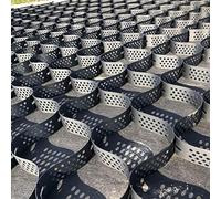 Durable Plastic Ground Grid Scalable Geo Cell Paver Honeycomb Gravel Driveway Mat Permeable Ground Grate Roll with Large Drainage Holes Stabilization System (4m x 6m)
