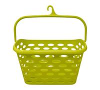 Durable Plastic Peg Tidy Basket Laundry/Clothes Pegs with Handle Light Weight Convenient Size for All Garment Hanging with Hook Washing Line Airer Basket (Green Peg Basket)