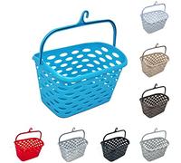 Durable Plastic Peg Tidy Basket Laundry/Clothes Pegs with Handle Light Weight Convenient Size for All Garment Hanging with Hook Washing Line Airer Basket (Turquoise Basket)