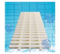 Durable Plastic Swimming Pool Grates & Drainage Grate, Splicable Overflow Grille Cover for Efficient Sewer Maintenance, 20x100cm, Beige, 1 Piece