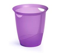 Durable Plastic Waste Recycling Bin - 16 Litre - Translucent Purple | Size: 1 Pack Durable Purple 1 Pack