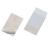 Durable POCKETFIX Adhesive Clear Label Pockets | 100 Pack No Inserts | 90 x 57mm