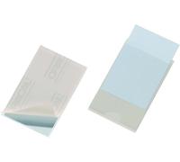 Durable Pocketfix Self-Adhesive Clear Label Pockets, 100 Pack, 90 x 57mm