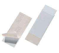 Durable POCKETFIX Self-Adhesive Clear Label Sleeve Pockets | 10 Pack | 150x58mm