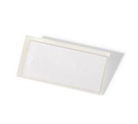 Durable POCKETFIX Self-Adhesive Clear Label Sleeve Pockets | 10 Pack | 32x76mm