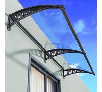 Durable Polycarbonate Entry Door Canopy Weather Resistant Awning for Balcony Window Self Cleaning Windproof Shelter 100x300cm (39x118) Outdoor Protection