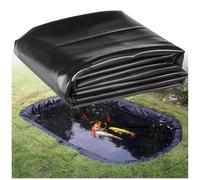 Durable Pond Liners for Small Fish Ponds - Rubber Pond Tarps Easy-Cut Underlayment for Fountains Waterfalls & Water Gardens - 0.2mm Thick 5x Size