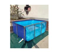 Durable Portable Above Ground Pond with Viewing Panel - Easy Setup PVC Canvas Water Tank for Aquariums & Breeding - Free-Standing Design for Home & Garden Use