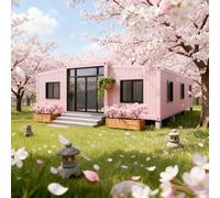 Durable Portable Prefab Tiny Home 40FT Foldable Container House with 3 Bedrooms and Kitchen Compact Modular Home Kit for Mountain Getaway, Worksite Housing or Small Families