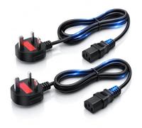 Durable Power Cord 6FT for Replacement and Backup, IEC C13 to NEMA 5-15P 3 Prong AC Power Cable, 18AWG 10A 125V Universal Cord for Computer Monitor Printer Projector TV PS Xbox, Travel Spare Cable