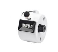Durable PP Tally Counter, 4-Digit Mechanical Clicker | No Battery Needed for Inventory, Gym, Crowd & Attendance Counting | Handheld Click Counter (White)