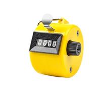 Durable PP Tally Counter, 4-Digit Mechanical Clicker | No Battery Needed for Inventory, Gym, Crowd & Attendance Counting | Handheld Click Counter (Yellow)