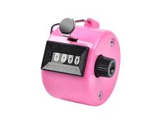 Durable PP Tally Counter, 4-Digit Mechanical Clicker | No Battery Needed for Inventory, Gym, Crowd & Attendance Counting | Handheld Click Counter (Pink)