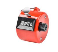 Durable PP Tally Counter, 4-Digit Mechanical Clicker | No Battery Needed for Inventory, Gym, Crowd & Attendance Counting | Handheld Click Counter (Red)