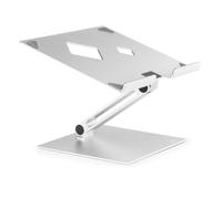 Durable Desktop Laptop Stand, Ideal for Laptop/NoteBooks, Freely Adjustable Height and Angle, Foldable and Ergonomic, Silver