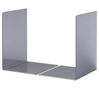 Durable Premium Heavy Duty Large Metal Shelf Bookends | 2 Pack | Silver