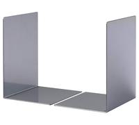Durable Premium Heavy Duty Large Metal Shelf Bookends - 2 Pack - Silver Durable Silver L