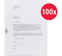 DURABLE Premium Punched Pockets A4 Clear Transparent 60 Microns PP (Polypropylene) Top Opening 11 Holes 267219 Pack of 100