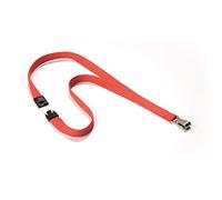 Durable Premium Textile Lanyard 15 mm Coral | Pack of 10 Necklaces | Includes Safety Release | Holds a Variety of Badges and Passes