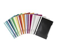 Durable Clear View Project Folder Document Report File | 50 Pack | A4 Black