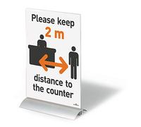 DURABLE Presenter A4 Acrylic Display Stand with Aluminium Base – Clear