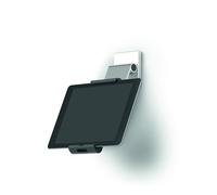 Durable Aluminium Tablet Holder Ipad Wall Mount - Lockable & Rotatable, Silver